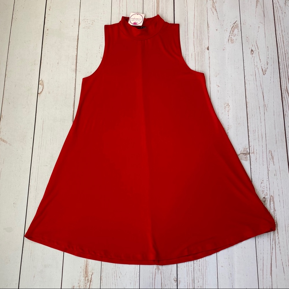 NWT - Popular 21 - Red A-Line Dress - Size Large